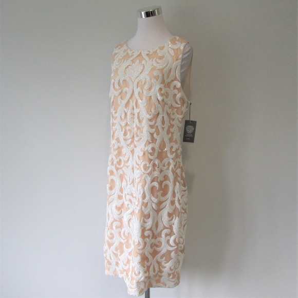 Vince Camuto Cream and White Midi Dress - Picture 3 of 8